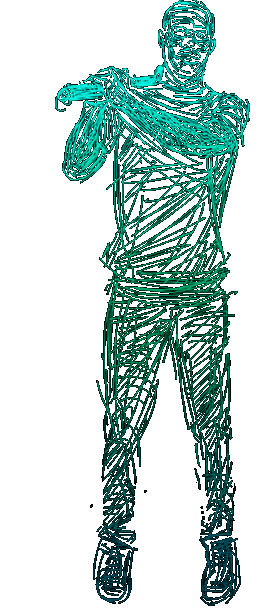 Background graphic of man 3.