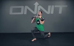 Double Racked Kettlebell Split Squat Lunge Exercise