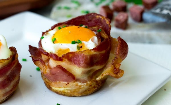 BREAKFAST Elk Recipes: Bacon & Elk Egg Cups