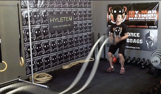 Exercise Battle Ropes Thumbs Up Slams