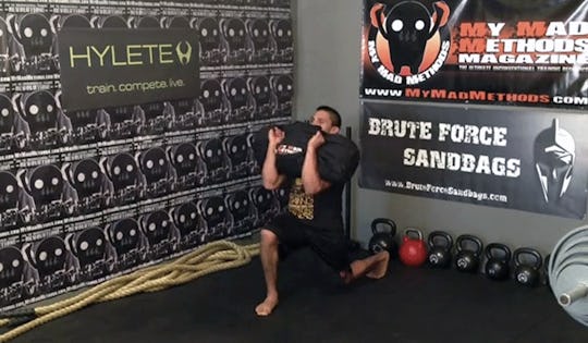 Sandbag Clean Split Lunge Exercise