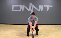 Steel Club Exercise: 2-Hand Sit & Drive