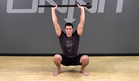 Steel Mace Exercise: Overhead Squat