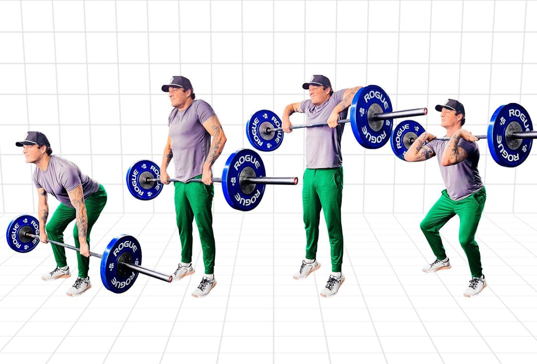 Zack Telander demonstrates the hang clean