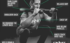 Form at a Glance: Double Steel Club Shouldered Squat