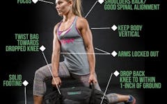 Form at a Glance: Sandbag Twisting Back Lunge