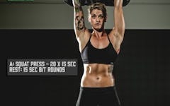 Mach 10 Workout: Sandbag Squat Press Interval