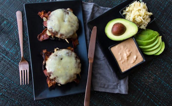 LUNCH Elk Recipes: Keto Open-Face 4-Meat Burger Melt