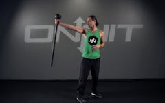 Alternating Single Side Press Steel Mace Exercise