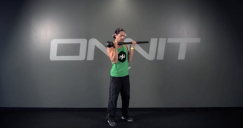 Curling Spiral Press Steel Mace Exercise