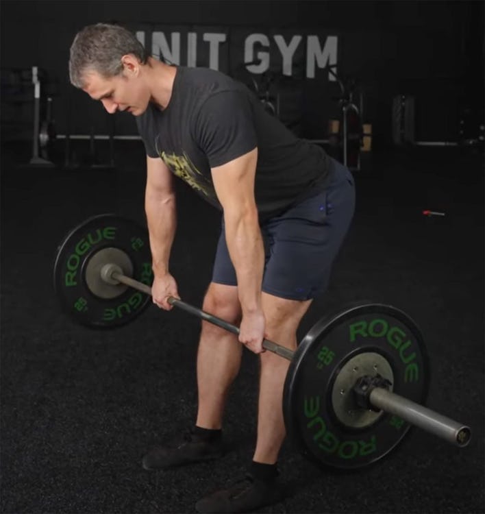 Sean Hyson demonstrates the stiff-legged deadlift