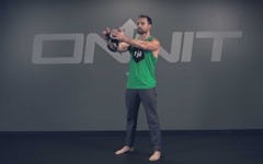 Two Hand Kettlebell Straight Press Exercise